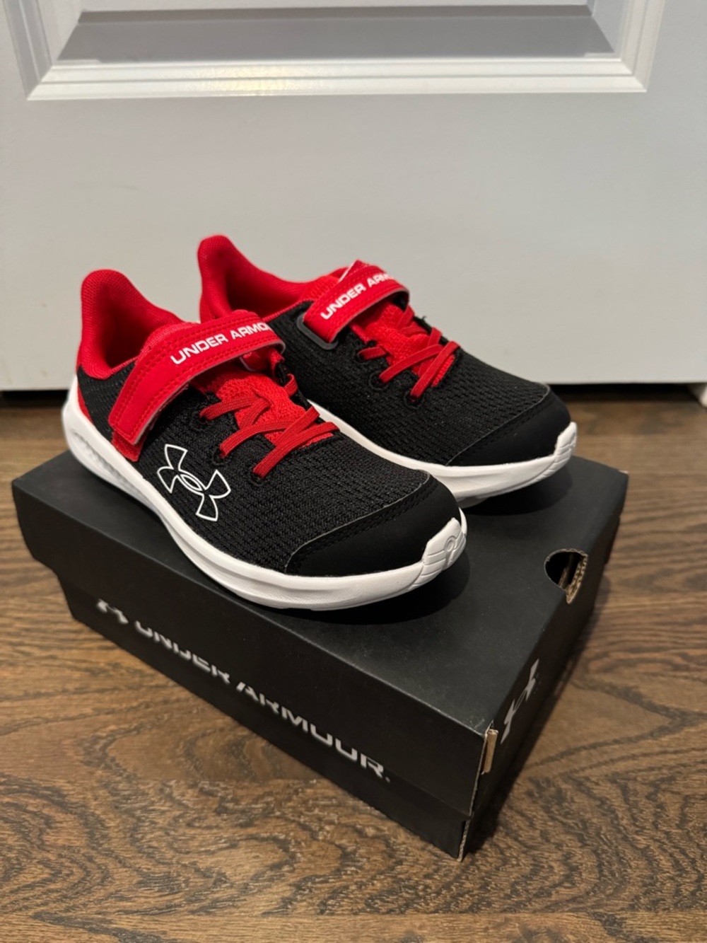 Under Armour Kids' Black & Red Athletic Sneakers